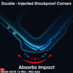 Poly Carbonate Crystal Clear Transparent Mobile Back Cover with AirEDGE Technology, Hard Bumper, Full Armor Shockproof Device and Camera Protection for Redmi Note 11 Pro, Pro Plus (Black) - Image 5