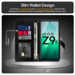Shock Proof Flip Cover Back Case for Iqoo Z9 5G | Magnetic Wallet Leather Case with Stand - Image 6