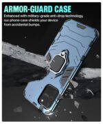 Shock Proof Back Case Mobile Cover for Samsung Galaxy S10 Lite | Back Cover Case (Tough Armor | Hybrid PC + TPU | Ring Holder & inBuilt Kickstand | Blue) - Image 8