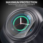 Screen Protector Guard for Samsung Gear S2 | S2 Classic R720 | MilitaryGrade TPU Nano Film [Not Glass] Clear Anti Scratch Fingerprint Bubble Free Smart Watch Screen Protection  Pack of 2 - Image 3