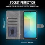 Shock Proof Flip Cover Back Case for Samsung Galaxy A06 | Magnetic Wallet Leather Case with Stand - Image 4
