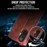 Shock Proof Flip Cover Back Case for Poco F7 | Magnetic Wallet Leather Case with Stand - Image 4