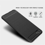 Ultra Slim Soft Rubberised Back Cover Designed for Xiaomi Mi Poco X4 Pro 5G | Shock Proof Brushed Carbon Fibre Texture Silicone Flexible Camera Protection Back Case - Black - Image 3
