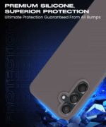 Slim Frameless Back Cover for Samsung Galaxy M55 5G | Galaxy F55 5G | Ultra Thin Lightweight Design & Camera Protection | Soft Matte Silicone Flexible Mobile Case (Grey) - Image 8