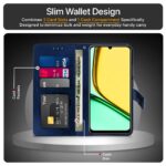 Shock Proof Flip Cover Back Case for Realme Narzo N61 | Magnetic Wallet Leather Case with Stand - Image 4