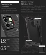 Back Cover for Oppo Reno 14 5G with Hexa Cube Design (Black) - Image 4