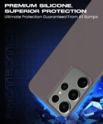 Slim Frameless Back Cover for Samsung Galaxy S23 Ultra 5G | Ultra Thin Lightweight Design & Camera Protection | Soft Matte Silicone Flexible Mobile Case (Grey) - Image 8