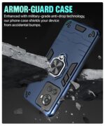 Shock Proof Back Case Mobile Cover for 1+ OnePlus 10R 5G | 10R Prime 5G | Back Cover Case (Tough Armor | Hybrid PC + TPU | Ring Holder & in-Built Kickstand | Blue) - Image 6