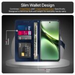Shock Proof Flip Cover Back Case for Vivo X200 5G | Magnetic Wallet Leather Case with Stand - Image 4