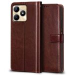 Shock Proof Flip Cover Back Case for Realme Narzo N53 | Magnetic Wallet Leather Case with Stand - Image 2