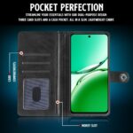 Shock Proof Flip Cover Back Case for Oppo F27 5G | Magnetic Wallet Leather Case with Stand - Image 6
