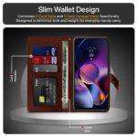 Shock Proof Flip Cover Back Case for Motorola Moto G05 | Magnetic Wallet Leather Case with Stand - Image 4