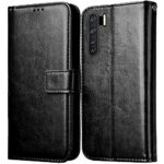 Shock Proof Flip Cover Back Case for Oppo F15 | Magnetic Wallet Leather Case with Stand