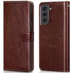 Shock Proof Flip Cover Back Case for Samsung Galaxy S21 5G | Magnetic Wallet Leather Case with Stand