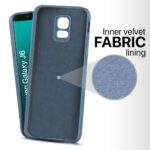 Slim Ultra Soft Rubberised Back Cover for Samsung Galaxy J6 | Inner Velvet Fabric Lining | Matte Silicone Flexible Camera Protection Back Case - Sky Blue - Image 2