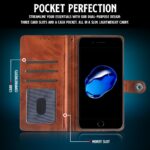 Shock Proof Flip Cover Back Case for Apple Iphone 7 Plus | Magnetic Wallet Leather Case with Stand - Image 4