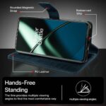 Shock Proof Flip Cover Back Case for 1+ Oneplus 11 5G | Magnetic Wallet Leather Case with Stand - Image 5
