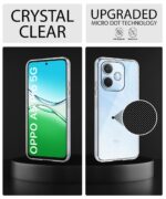 kelpuj Transparent Back Cover Case for Oppo A5 Pro 5G | Raised Bumps for Full Device & Camera Protection Shockproof TPU Silicone Back Case Mobile Cover Transparent - Image 4