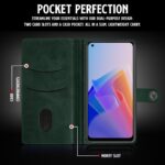 Shock Proof Flip Cover Back Case for Oppo F21 Pro 4G | Magnetic Wallet Leather Case with Stand - Image 4