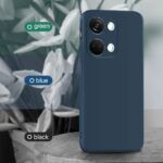 kelpuj Back Cover for 1+ OnePlus Nord 3 5G | Ultra Slim Soft Rubberised Case | Inner Velvet Fabric Lining | Matte Silicone Flexible Mobile Case | Camera Protection - Blue - Image 6