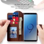 Shock Proof Flip Cover Back Case for Samsung Galaxy S9 Plus | Magnetic Wallet Leather Case with Stand - Image 3