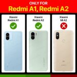 Ultra Slim, Soft Rubberised Back Cover for Redmi A1 | Redmi A2 Matte with Inner Velvet Fabric Lining (Matte Silicone | Blue) - Image 2