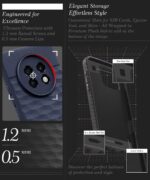 Back Cover for Realme 13 Pro 5G | Realme 13 Pro Plus 5G with Hexa Cube Design | Soft Rubberised Case | Inner Velvet Fabric | Matte Silicone Flexible Mobile Case | Camera Protection - Blue - Image 8