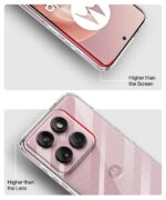kelpuj Crystal Clear Transparent Back Case Cover for Motorola Moto Edge 60 Fusion | Full Device & Camera Protection Shockproof TPU | Flexible Silicone Back Cover Case Transparent - Image 8