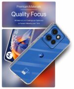 Transparent Back Cover Case Compatible with Motorola Moto Edge 50 Neo 5G Shockproof TPU Silicone Mobile Cover with Raised Bumps for Full Body & Camera Protection Clear/Transparent - Image 7