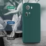 Back Cover for Oppo Reno 11 5G | Ultra Slim Soft Rubberised Case | Inner Velvet Fabric Lining | Matte Silicone Flexible Mobile Case | Camera Protection - Green - Image 4