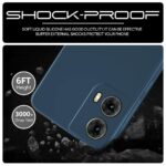 Back Cover for Motorola Moto G85 5G | Ultra Slim Soft Rubberised Case | Inner Velvet Fabric Lining | Matte Silicone Flexible Mobile Case | Camera Protection - Blue - Image 4