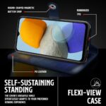 Shock Proof Flip Cover Back Case for Samsung Galaxy F23 5G | Magnetic Wallet Leather Case with Stand - Image 8