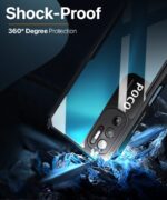 Shockproof Crystal Clear Back Case Mobile Cover for Redmi Note 10T 5G | Poco M3 Pro 5G | (Hard | Hybrid PC + TPU | Full Armour Device & Camera Protection | Black Bumper) - Image 3