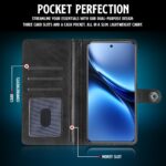 Shock Proof Flip Cover Back Case for Vivo X200 Pro 5G | Magnetic Wallet Leather Case with Stand - Image 4
