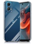 kelpuj Crystal Clear Transparent Back Case Cover for Motorola Moto G34 5G | Moto G45 5G | Full Device & Camera Protection Shockproof TPU Silicone Back Cover Case Transparent - Image 4