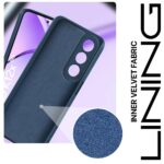 Back Cover for Oppo K12x 5G | Ultra Slim Soft Rubberised Case | Inner Velvet Fabric Lining | Matte Silicone Flexible Mobile Case | Camera Protection - Blue - Image 2