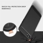 Ultra Slim Soft Rubberised Back Cover Designed for Xiaomi Mi Poco X4 Pro 5G | Shock Proof Brushed Carbon Fibre Texture Silicone Flexible Camera Protection Back Case - Black - Image 2