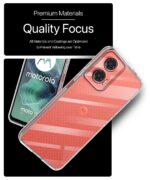 Transparent Back Cover Case for Compatible with Motorola Moto G35 5G | Raised Bumps for Full Device & Camera Protection Shockproof TPU Silicone Back Case Mobile Cover Transparent - Image 8