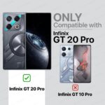 Thermoplastic Polyurethane Shock Proof Clear Protective Back Case for Infinix Gt 20 Pro-Airedge Technology|360 Degree Camera Protection|Transparent Hybrid Back Case Mobile Cover-Black - Image 2
