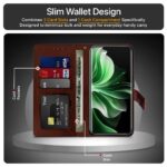 Shock Proof Flip Cover Back Case for Oppo Reno 11 Pro 5G | Magnetic Wallet Leather Case with Stand - Image 4