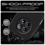 Back Cover for Realme Narzo 70X 5G | 12 5G | 12X 5G | C65 | N65 | Slim Soft Rubberised Case | Inner Velvet Fabric Lining | Matte Silicone Flexible Mobile Case | Camera Protection - Black - Image 4