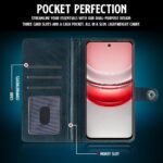 Shock Proof Flip Cover Back Case for Realme 14X 5G | Magnetic Wallet Leather Case with Stand - Image 6