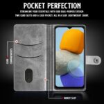 Shock Proof Flip Cover Back Case for Samsung Galaxy F23 5G | Magnetic Wallet Leather Case with Stand - Image 3