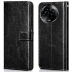 Shock Proof Flip Cover Back Case for Realme Narzo 60X 5G | Magnetic Wallet Leather Case with Stand