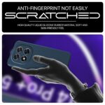 kelpuj Back Cover for Redmi Note 14 Pro Plus 5G | Ultra Slim Soft Rubberised Case | Inner Velvet Fabric Lining | Matte Silicone Flexible Mobile Case | Camera Protection - Blue - Image 8