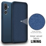 Back Cover for Samsung Galaxy M56 5G | Galaxy F56 5G | Ultra Slim Soft Rubberised Case | Inner Velvet Fabric | Matte Silicone Flexible Mobile Case | Camera Protection  Blue - Image 2