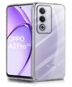 Crystal Clear Transparent Back Cover Case Compatible with Oppo A3 Pro 5G & Oppo K12x 5G Shockproof Flexible TPU Silicone Case with Full Body & Camera Protection Transparent