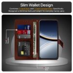 Shock Proof Flip Cover Back Case for Poco F7 5G | Magnetic Wallet Leather Case with Stand - Image 4