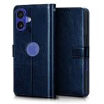 Shock Proof Flip Cover Back Case for Iphone 16 | Magnetic Wallet Leather Case with Stand - Image 4