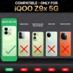 Shock Proof Back Case Mobile Cover for iQOO Z9x 5G (Tough Armor | Hybrid PC + TPU | Full Protection with Ring Holder & in-Built Kickstand | Blue) - Image 2